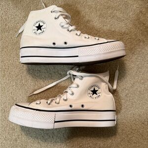 Converse All Star Platform White Canvas High-Tops